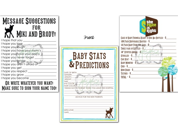 Baby Shower Games, 8.5 x 11